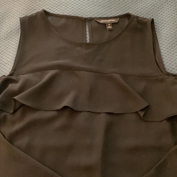 Banana Republic Black Cold shoulder long sleeve blouse - Picture 5 of 5